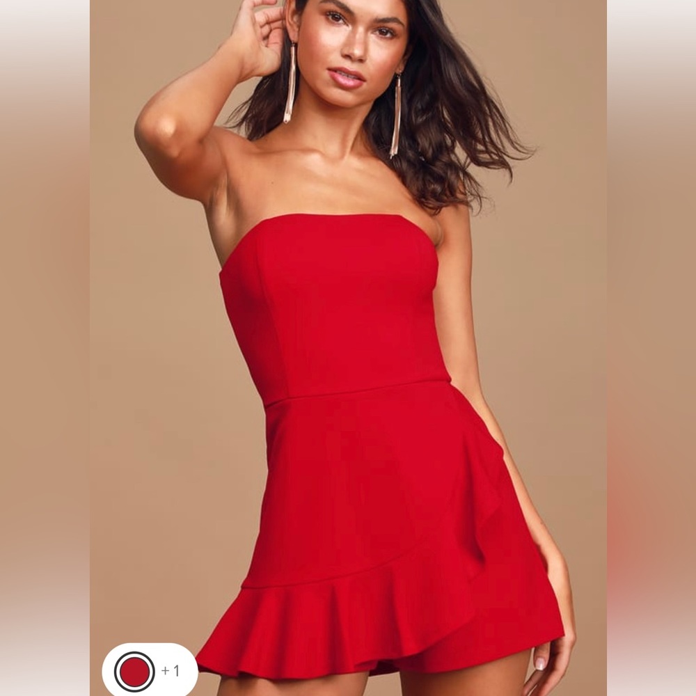 Read romper from Lulu size medium only worn once for senior pictures